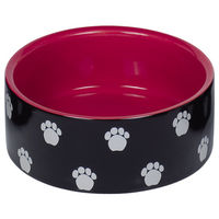 Produktbild von Nobby Keramik Napf Pata schwarz/rot Ø 12 x 4,5 cm - 0,25 l
