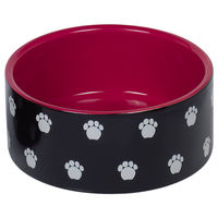 Produktbild von Nobby Keramik Napf Pata schwarz/rot Ø 15 x 6 cm - 550 ml