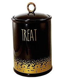 Nobby Keramik Snackbehälter Treat für Hunde und Katzen Gold-Schwarz 0,85 l - 0,85 l – Bild 1 von 2
