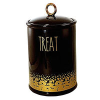 Produktbild von Nobby Keramik Snackbehälter Treat für Hunde und Katzen Gold-Schwarz 0,85 l - 0,85 l