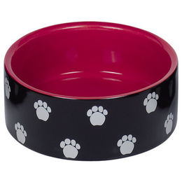 Nobby Keramiknapf Pata Schwarz Rot Futternapf für Hund und Katze - 1,1 l – Bild 1 von 3