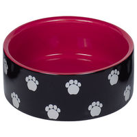 Produktbild von Nobby Keramiknapf Pata Schwarz Rot Futternapf für Hund und Katze - 1,1 l