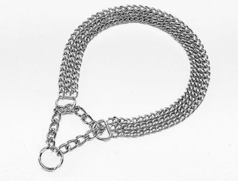 Produktbild von Nobby Kettenwürger Erziehungshalsband dreireihig Chrom Silber 55 cm