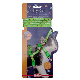 Nobby Kitty Cat Garnitur mit Halsband und Leine 120 cm für Kätzchen in Grün – Bild 1 von 4