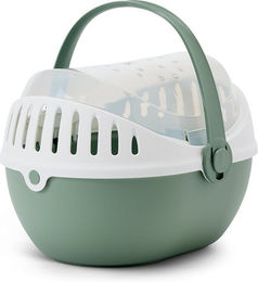 Nobby Kleintier Transportbox Traveller Pico aus Kunststoff in Grün und Weiß 30,5x24,5x20,5cm – Bild 1 von 3