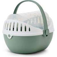 Produktbild von Nobby Kleintier Transportbox Traveller Pico aus Kunststoff in Grün und Weiß 30,5x24,5x20,5cm