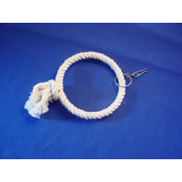 Produktbild von Nobby Kletterring aus Baumwolle für Wellensittiche und Papageien Größe S Weiß - 24 cm
