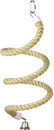 Nobby Kletterseil Sisal Spirale Natur mit Glocke für Papageien und Großsittiche – Bild 1 von 2