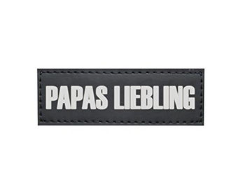 Nobby Klettsticker Papas Liebling 2er Set für Hundegeschirr 3x9cm Schwarz – Bild 1 von 3