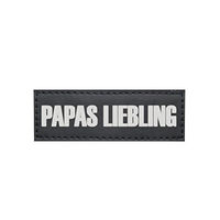 Produktbild von Nobby Klettsticker Papas Liebling 2er Set für Hundegeschirr 3x9cm Schwarz