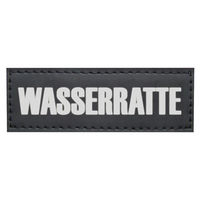 Produktbild von Nobby Klettsticker Wasserratte 2er Set Schwarz für Sicherheitsgeschirr 3x9 cm