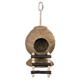 Nobby Kokosnuss Nistkasten mit Leiter für Vögel und Nager Braun 31 x 11,5 cm – Bild 1 von 2