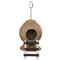 Produktbild von Nobby Kokosnuss Nistkasten mit Leiter für Vögel und Nager Braun 31 x 11,5 cm