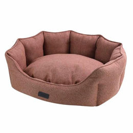 Nobby Komfort Hundebett Anda oval aus Plüsch Rot 65 x 57 x 22 cm – Bild 1 von 4