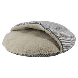 Produktbild von Nobby Komfort Hundekissen rund Xaver mit Kuscheldecke grau aus Baumwolle