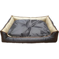 Produktbild von Nobby Komfortbett Asja eckig für Hunde aus Nylon in Grau-Beige 130 x 100 x 20 cm