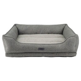 Produktbild von Nobby Komfortbett Calbu eckig Hund Grau mit Memory Foam 90 x 70 x 19+5 cm