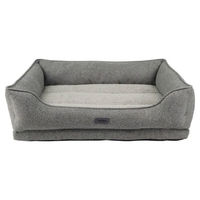 Produktbild von Nobby Komfortbett Calbu eckig Hund Grau mit Memory Foam 90 x 70 x 19+5 cm
