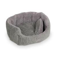 Produktbild von Nobby Komfortbett Ceno oval aus Plüsch für Hunde und Katzen Grau 55 x 50 x 21 cm