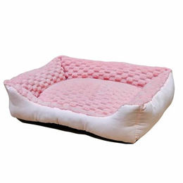 Nobby Komfortbett Classic Diamond für Hunde aus Plüsch Rosa 70 x 60 x 20 cm – Bild 1 von 3