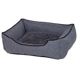 Produktbild von Nobby Komfortbett Classic Moppy eckig Hundebett Grau 60 x 50 x 18 cm