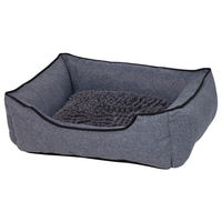 Produktbild von Nobby Komfortbett Classic Moppy eckig Katzenbett Grau 70 x 60 x 20 cm