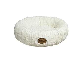 Produktbild von Nobby Komfortbett Donut Nova Hundekissen aus Plüsch Weiß Ø 45 cm