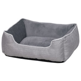Nobby Komfortbett eckig Classic Purna Hundebett aus Mikrofaser Grau 70 x 60 x 20 cm - 1 Stk. – Bild 1 von 1
