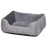 Produktbild von Nobby Komfortbett eckig Classic Purna Hundebett aus Mikrofaser Grau 70 x 60 x 20 cm - 1 Stk.