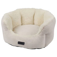 Produktbild von Nobby Komfortbett Kamba für Hunde oval beige aus Cord 86 x 70 x 24 cm