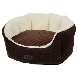 Nobby Komfortbett Kamba für Hunde oval braun Cord 86 x 70 x 24 cm – Bild 1 von 5