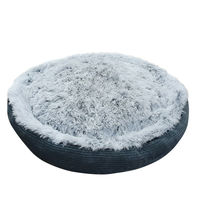 Produktbild von Nobby Komfortbett rund Classic Grau Plüsch für Hunde Größe S