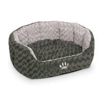 Produktbild von Nobby Komfortbett Seoli für Hunde und Katzen aus Plüsch in Grau 65 x 57 x 22 cm