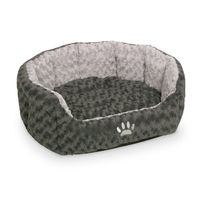 Produktbild von Nobby Komfortbett Seoli Hundebett für Hunde und Katzen aus Plüsch Grau 45x40x19cm