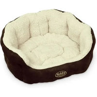 Produktbild von Nobby Komfortbett Taika Hundebett aus Plüsch braun/wollweiß 55 x 50 x 21 cm