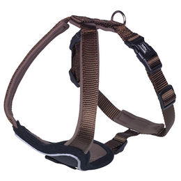 Nobby Komfortgeschirr Classic Preno für Hunde aus Nylon in Braun Größe XS – Bild 1 von 2