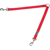 Produktbild von Nobby Koppel Classic Doppelleine für 2 Hunde aus Gurtband in Rot Grösse M - 2 x 40 cm