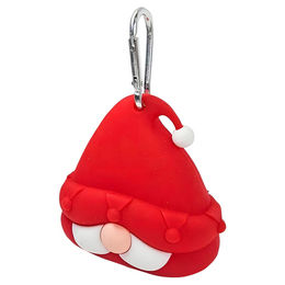 Nobby Kotbeutelspender Santa aus Silikon für Hunde in Rot mit Weihnachtsdesign – Bild 1 von 2