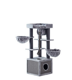 Nobby Kratzbaum Adile für Katzen Grau mit Sisal 60x60x166cm – Bild 1 von 4