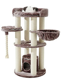 Nobby Kratzbaum Arda für Katzen in Cappuccino mit Sisal Ø 70 x 138 cm – Bild 1 von 5