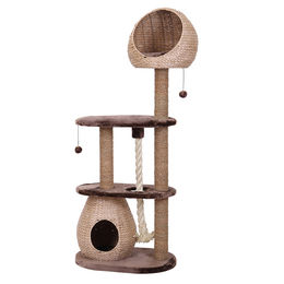 Nobby Kratzbaum Bareli Bananenblatt Braun 68 x 48 x 170 cm – Bild 1 von 2