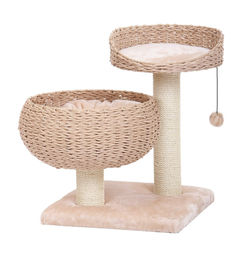 Nobby Kratzbaum Casca für Katzen beige mit Sisalstämmen 45x45x59cm – Bild 1 von 6