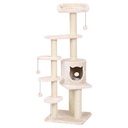 Produktbild von Nobby Kratzbaum Chari für Katzen und Kitten, beige, 50 x 50 x 144 cm mit Sisal