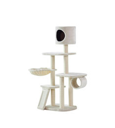Nobby Kratzbaum Classic Dilan für Katzen in Beige mit Sisal 50x40x137cm – Bild 1 von 2