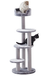 Nobby Kratzbaum Classic Melo für Katzen grau mit Sisalstamm 126 cm – Bild 1 von 2