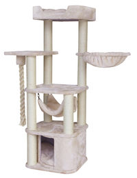 Nobby Kratzbaum Classic Zada für Katzen in Beige mit Sisal 50 x 50 x 145 cm – Bild 1 von 2