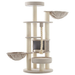 Nobby Kratzbaum Fida für Katzen in Beige mit Sisal 70 x 70 x 165 cm – Bild 1 von 2