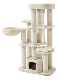 Nobby Kratzbaum Fredo für Katzen in Beige mit Sisal 85 x 50 x 158 cm – Bild 1 von 4