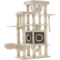 Produktbild von Nobby Kratzbaum Gadi für Katzen in Creme mit Sisal und Höhle 110 x 60 x 198 cm