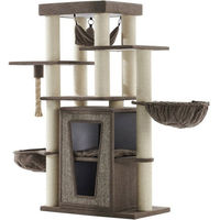 Produktbild von Nobby Kratzbaum Hital für Katzen in Braun mit Leinenoptik und Sisal 157 x 85 x 50 cm